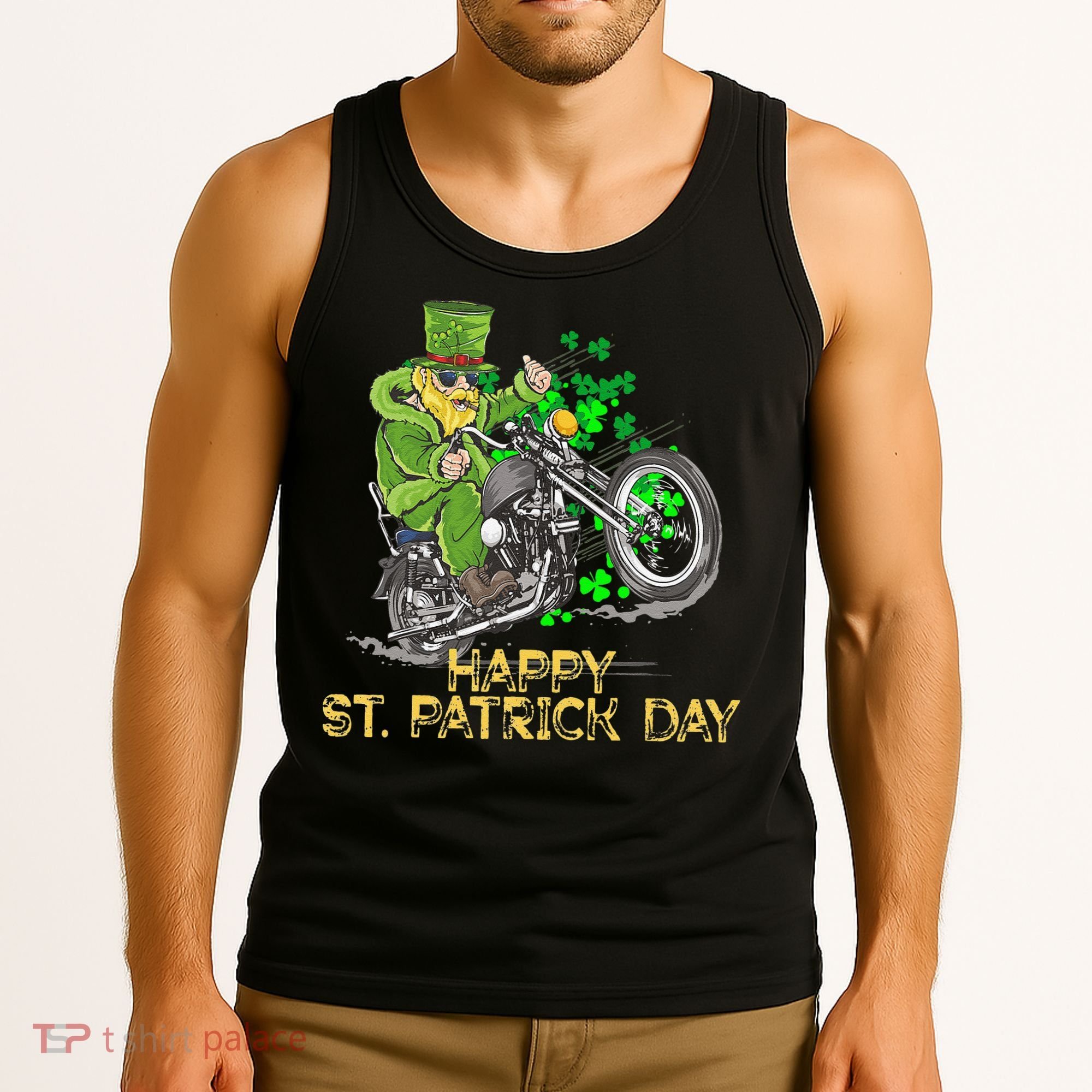 St Patricks Day For Motorcycle Bike Biker Rider Tank Top
