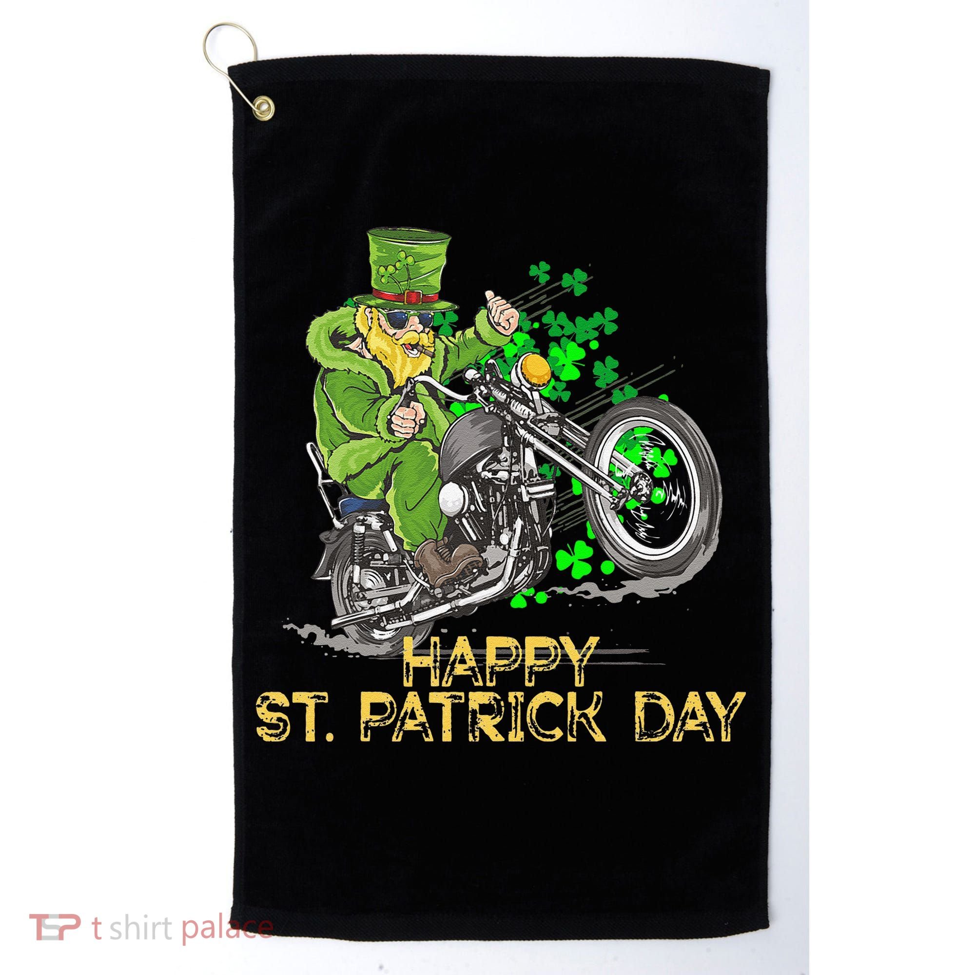 St Patricks Day For Motorcycle Bike Biker Rider Golf Towel