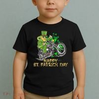 St Patricks Day For Motorcycle Bike Biker Rider Toddler T-Shirt thumb 2