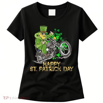 St Patricks Day For Motorcycle Bike Biker Rider Women's T-Shirt