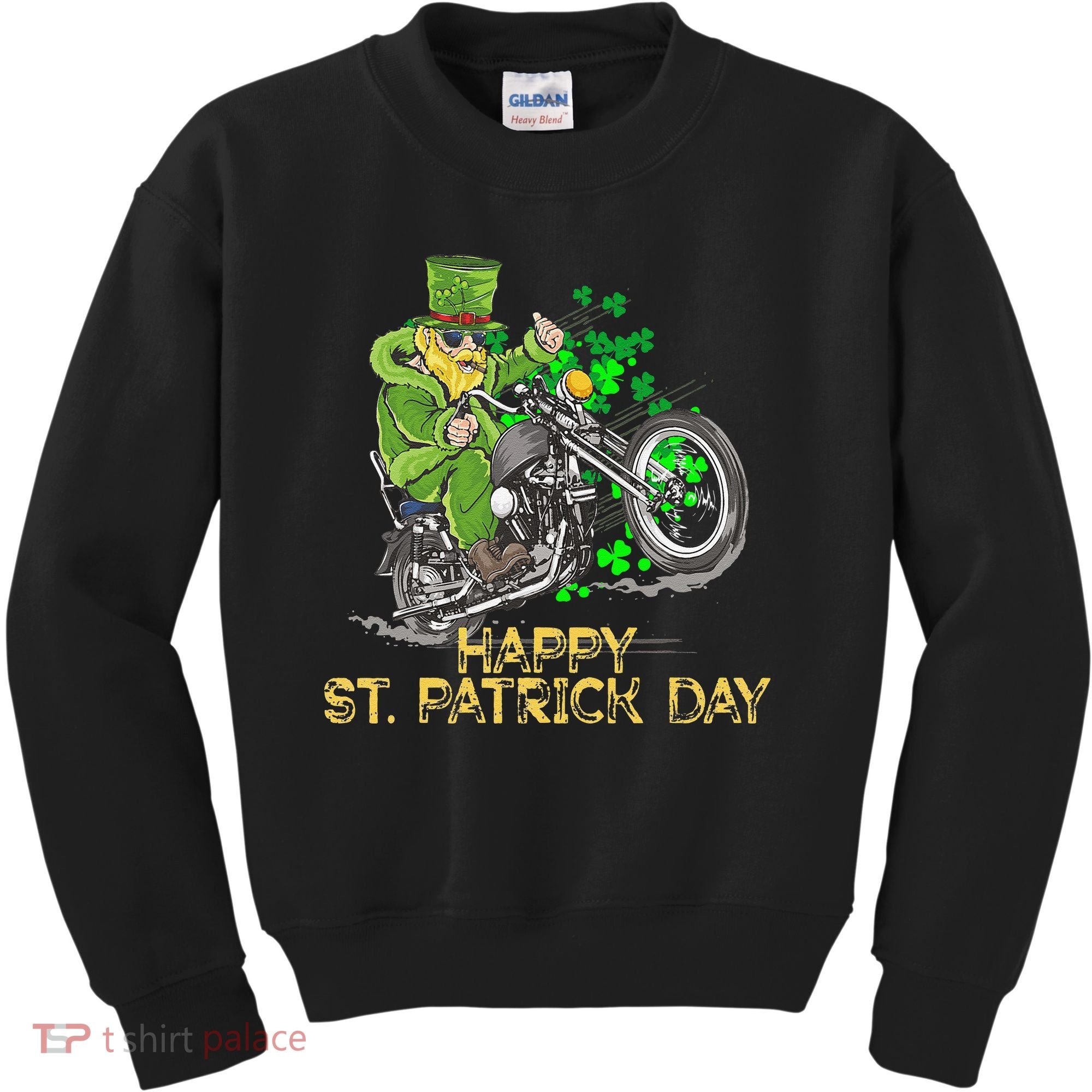 St Patricks Day For Motorcycle Bike Biker Rider Kids Sweatshirt