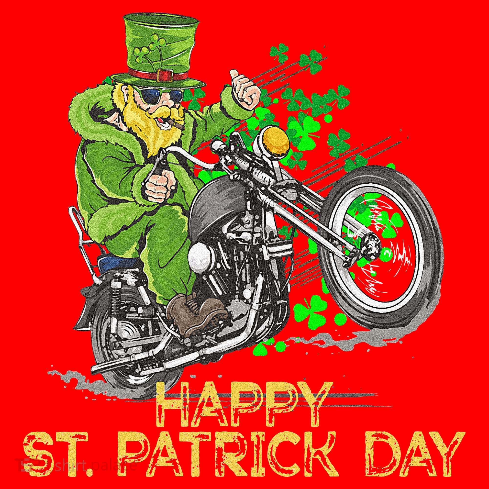 St Patricks Day For Motorcycle Bike Biker Rider Santa Hat