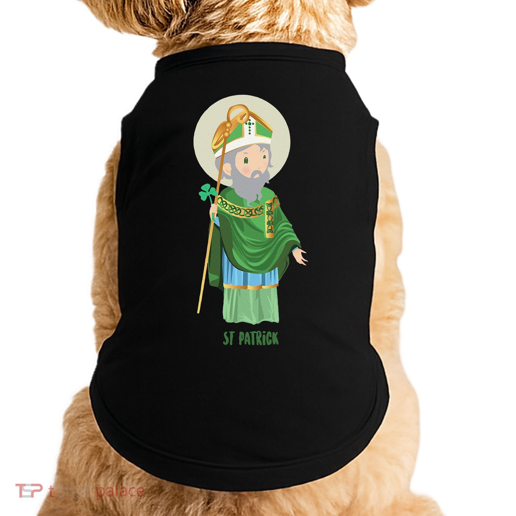 Saint Patricks Day Pray For Us St Patrick's Catholic Patty's Happy Doggie Tank