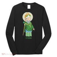 Saint Patricks Day Pray For Us St Patrick's Catholic Patty's Happy Long Sleeve Shirt thumb 0
