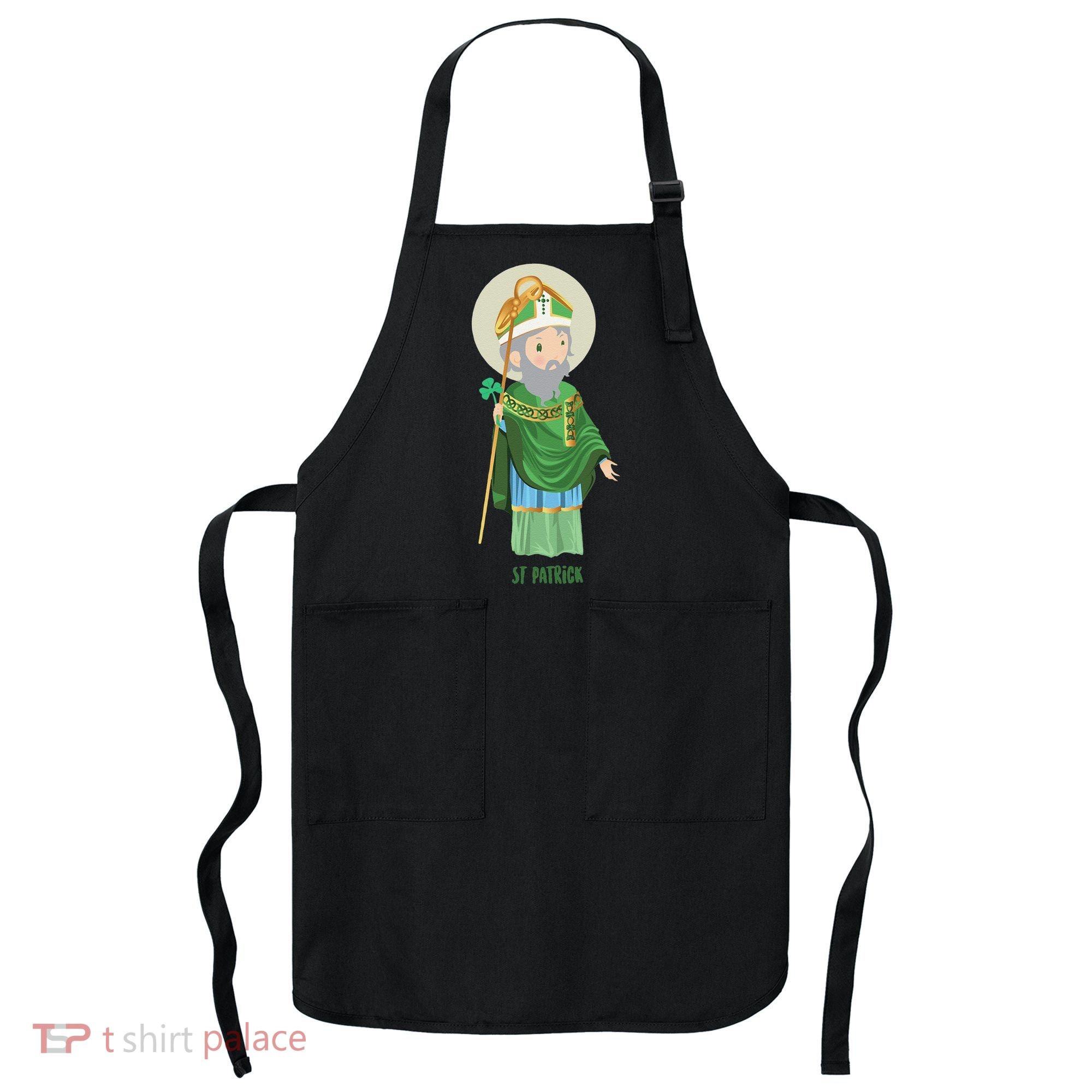 Saint Patricks Day Pray For Us St Patrick's Catholic Patty's Happy Apron