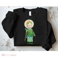 Saint Patricks Day Pray For Us St Patrick's Catholic Patty's Happy Sweatshirt thumb 2