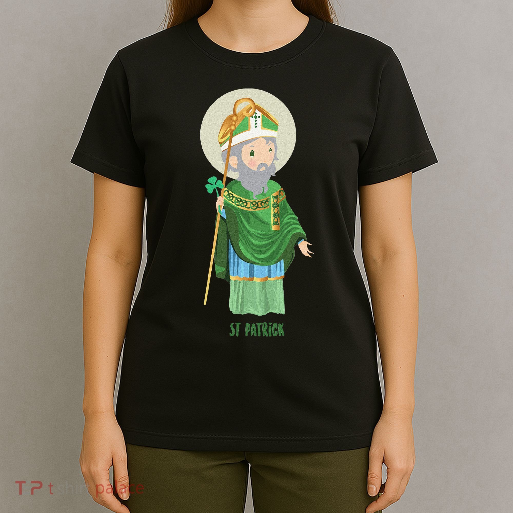 Saint Patricks Day Pray For Us St Patrick's Catholic Patty's Happy T-Shirt