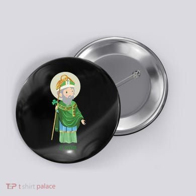 Saint Patricks Day Pray For Us St Patrick's Catholic Patty's Happy Button