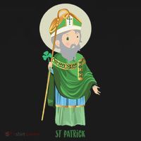 Saint Patricks Day Pray For Us St Patrick's Catholic Patty's Happy Button thumb 1