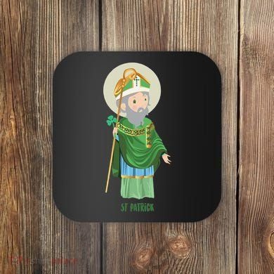 Saint Patricks Day Pray For Us St Patrick's Catholic Patty's Happy Coaster