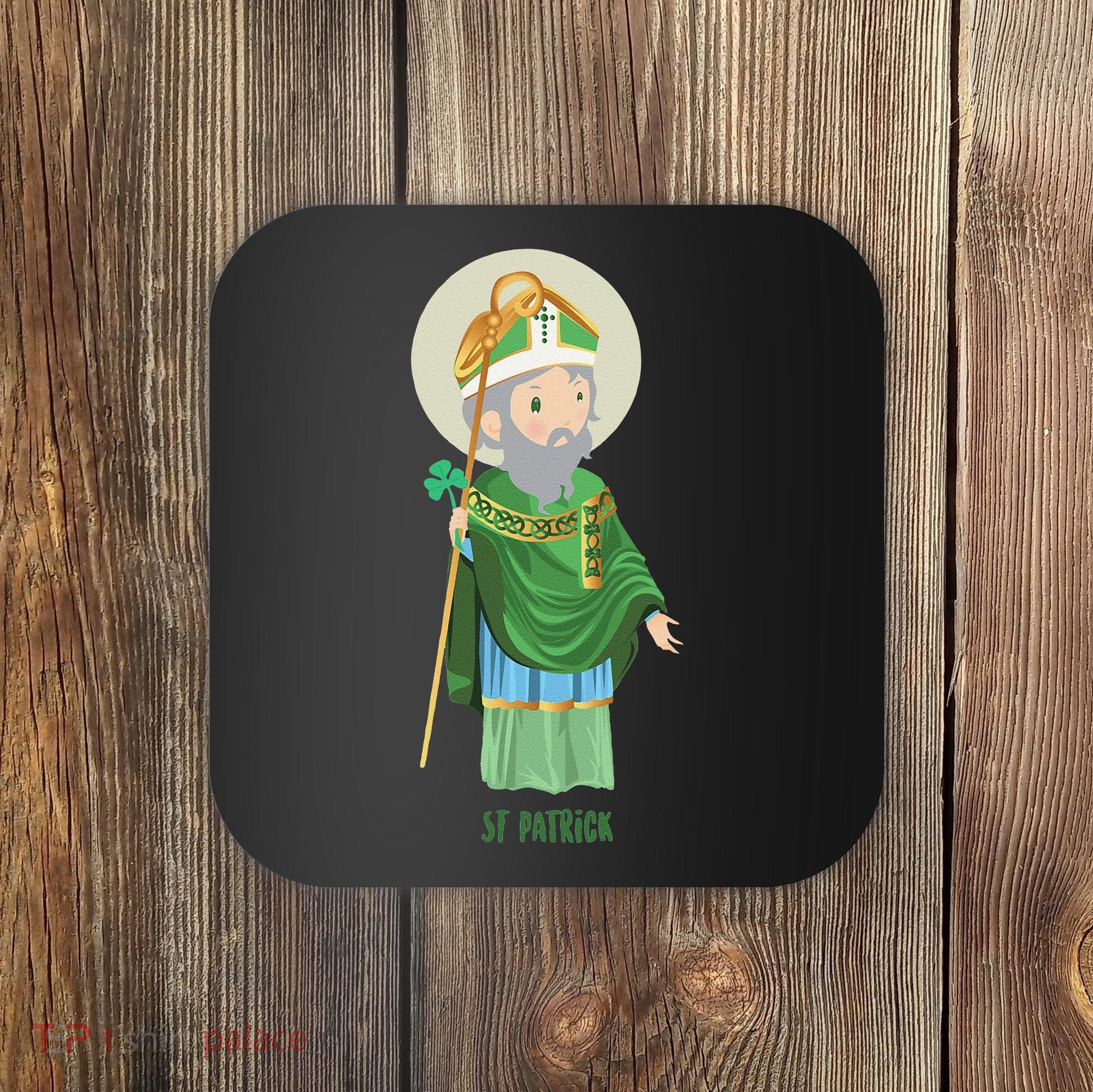 Saint Patricks Day Pray For Us St Patrick's Catholic Patty's Happy Coaster