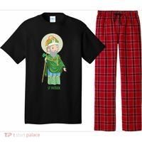 Saint Patricks Day Pray For Us St Patrick's Catholic Patty's Happy Pajama Set thumb 0