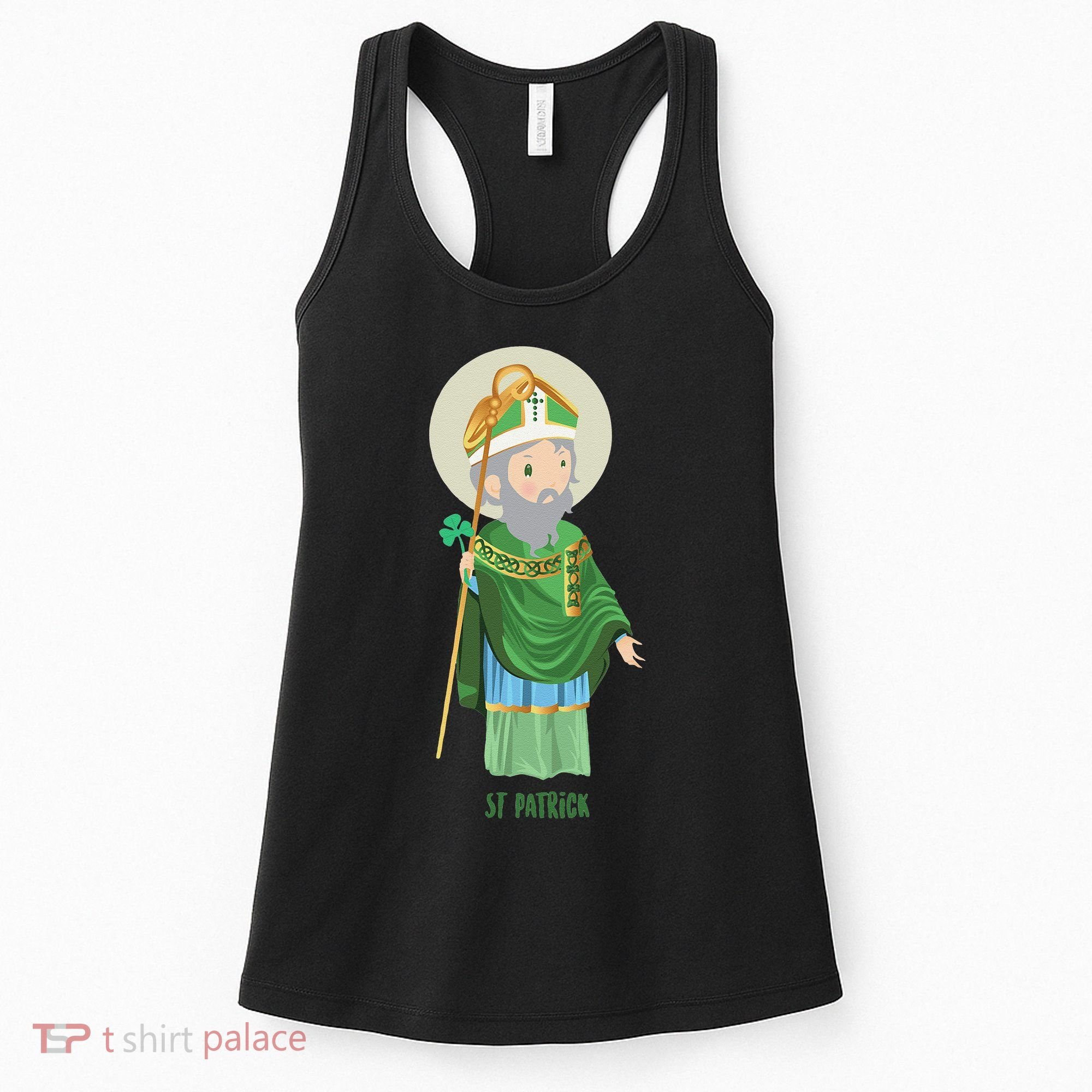 Saint Patricks Day Pray For Us St Patrick's Catholic Patty's Happy Women's Tank Top