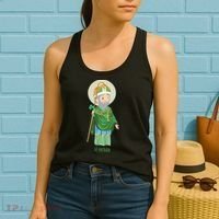 Saint Patricks Day Pray For Us St Patrick's Catholic Patty's Happy Women's Tank Top thumb 2