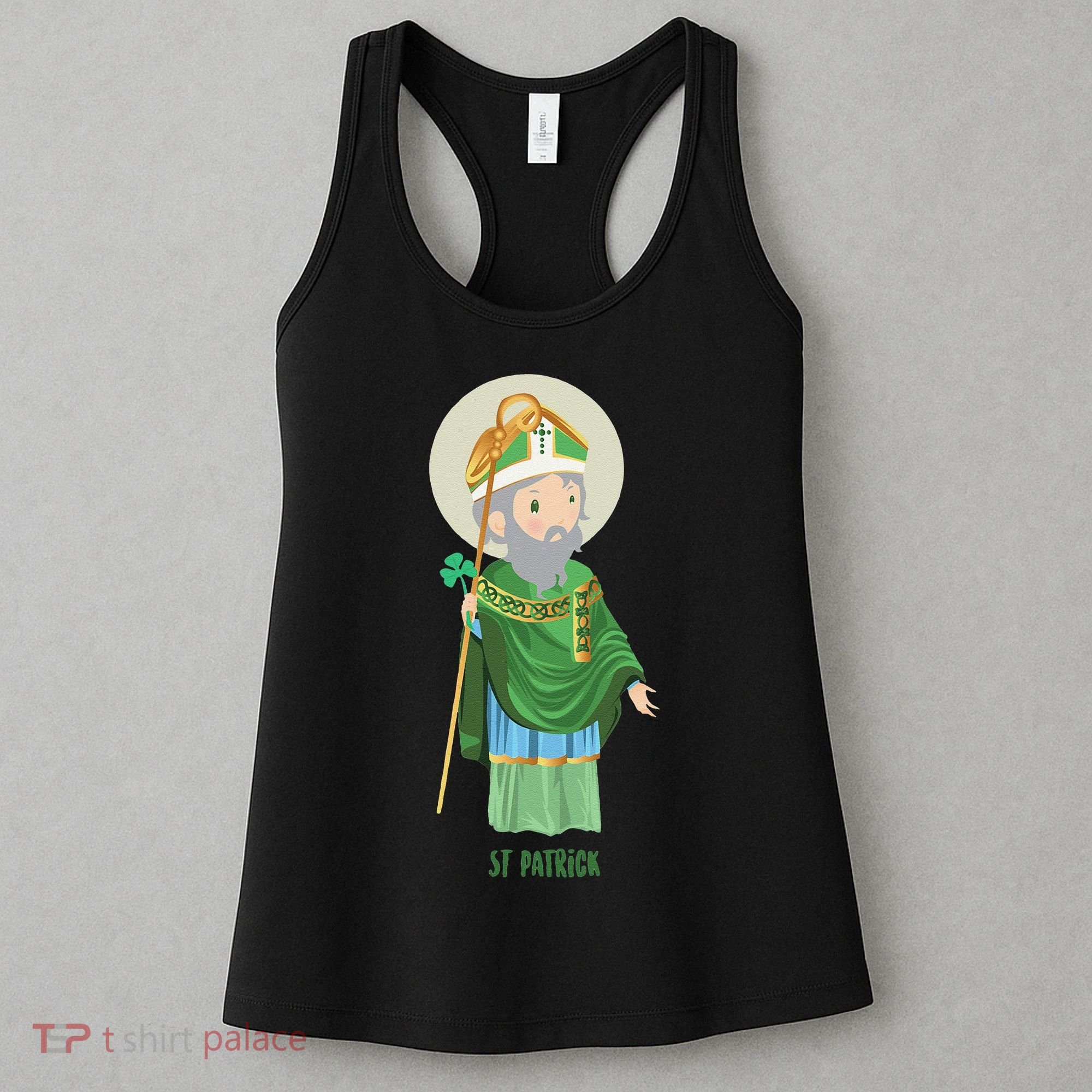 Saint Patricks Day Pray For Us St Patrick's Catholic Patty's Happy Women's Tank Top