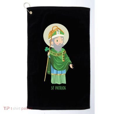 Saint Patricks Day Pray For Us St Patrick's Catholic Patty's Happy Golf Towel