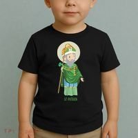 Saint Patricks Day Pray For Us St Patrick's Catholic Patty's Happy Toddler T-Shirt thumb 2