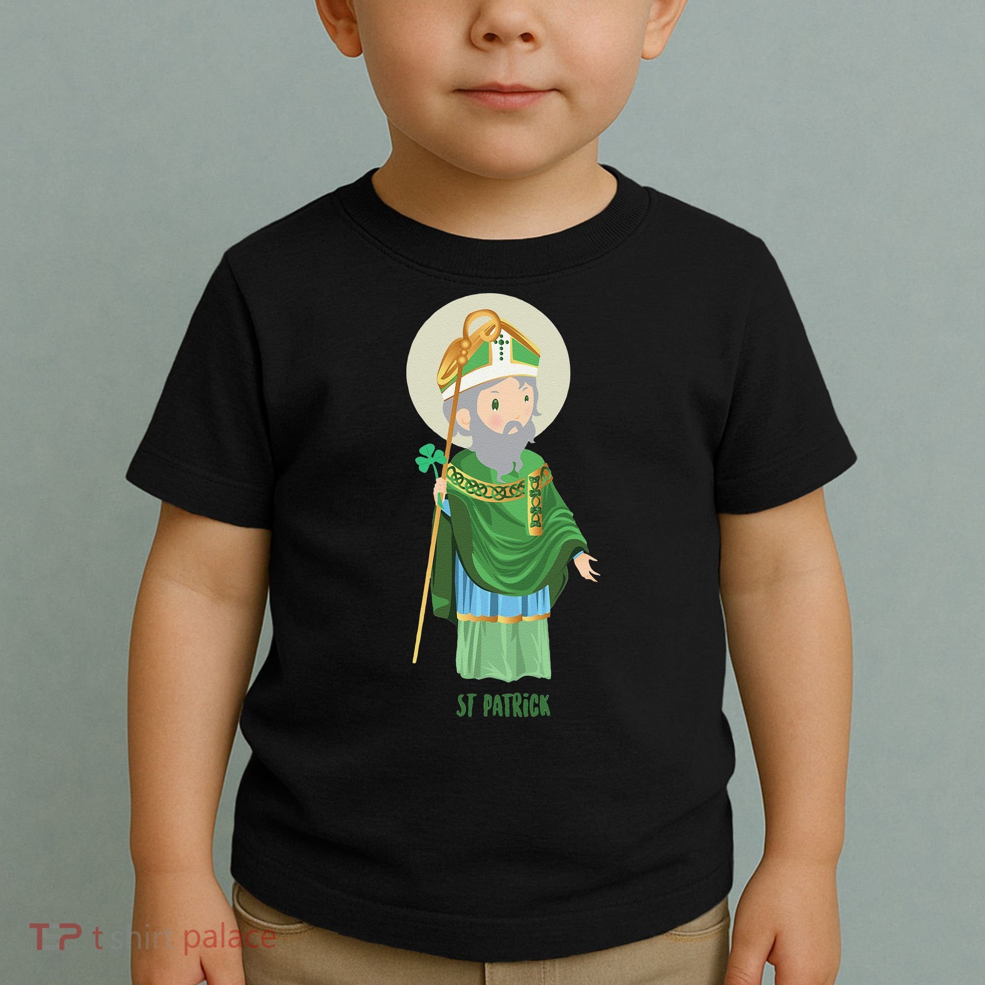 Saint Patricks Day Pray For Us St Patrick's Catholic Patty's Happy Toddler T-Shirt