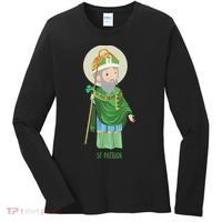 Saint Patricks Day Pray For Us St Patrick's Catholic Patty's Happy Women's Long Sleeve Shirt thumb 0