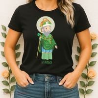 Saint Patricks Day Pray For Us St Patrick's Catholic Patty's Happy Women's T-Shirt thumb 2