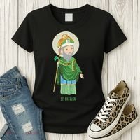 Saint Patricks Day Pray For Us St Patrick's Catholic Patty's Happy Women's T-Shirt thumb 3