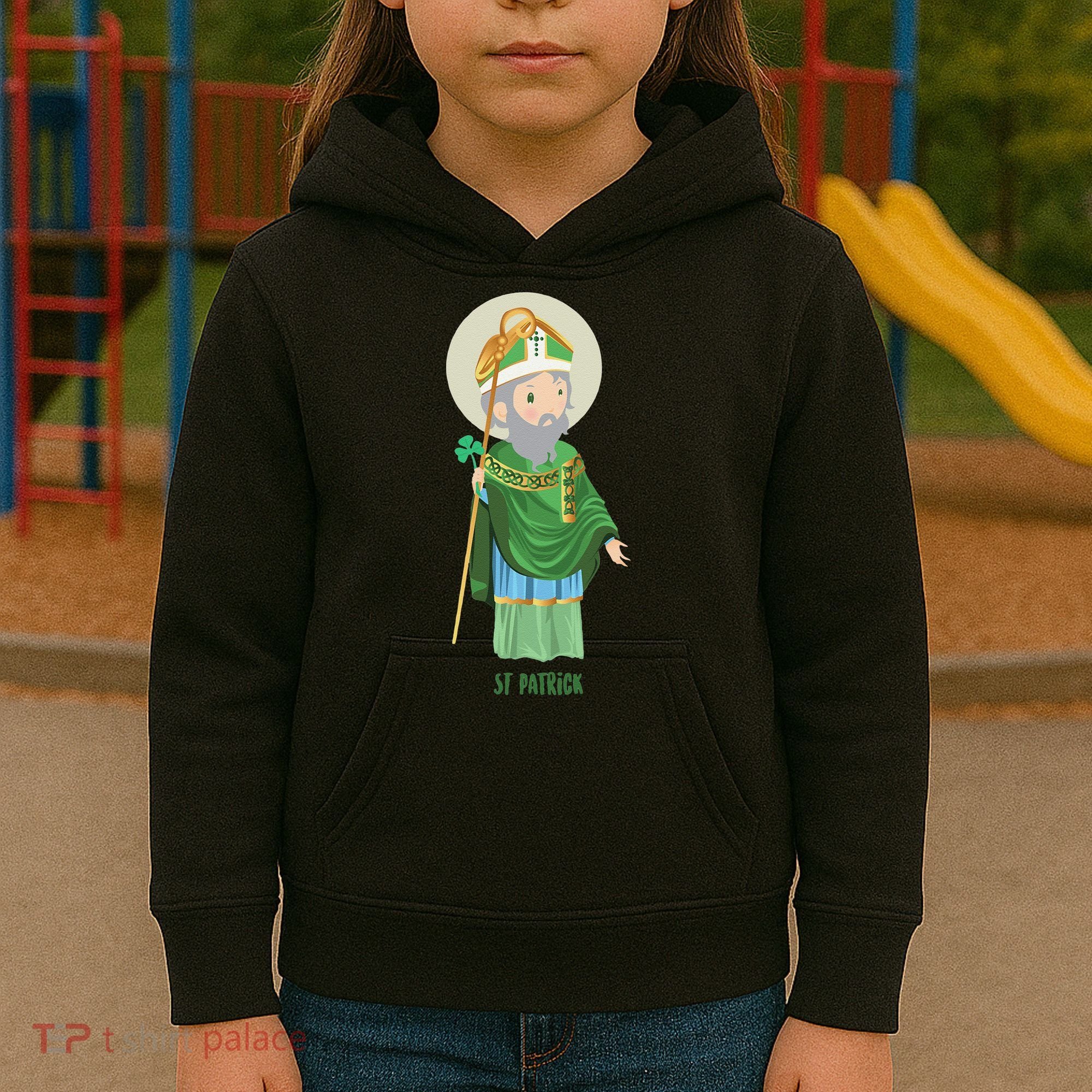 Saint Patricks Day Pray For Us St Patrick's Catholic Patty's Happy Kids Hoodie