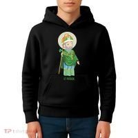 Saint Patricks Day Pray For Us St Patrick's Catholic Patty's Happy Kids Hoodie thumb 4