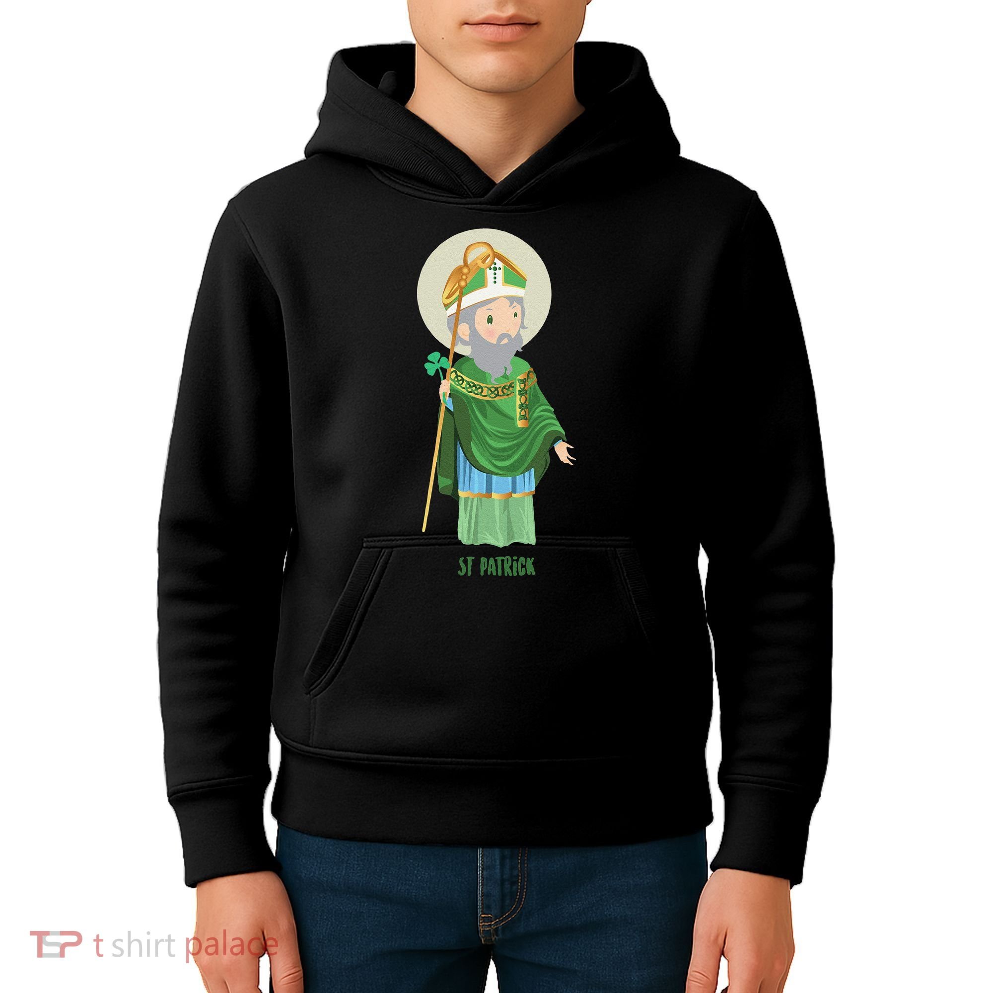 Saint Patricks Day Pray For Us St Patrick's Catholic Patty's Happy Kids Hoodie