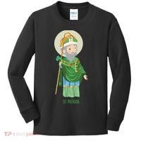 Saint Patricks Day Pray For Us St Patrick's Catholic Patty's Happy Kids Long Sleeve Shirt thumb 0