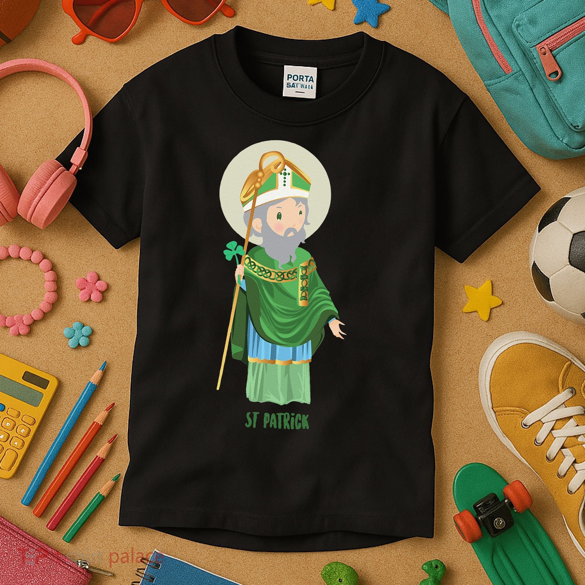 Saint Patricks Day Pray For Us St Patrick's Catholic Patty's Happy Kids T-Shirt