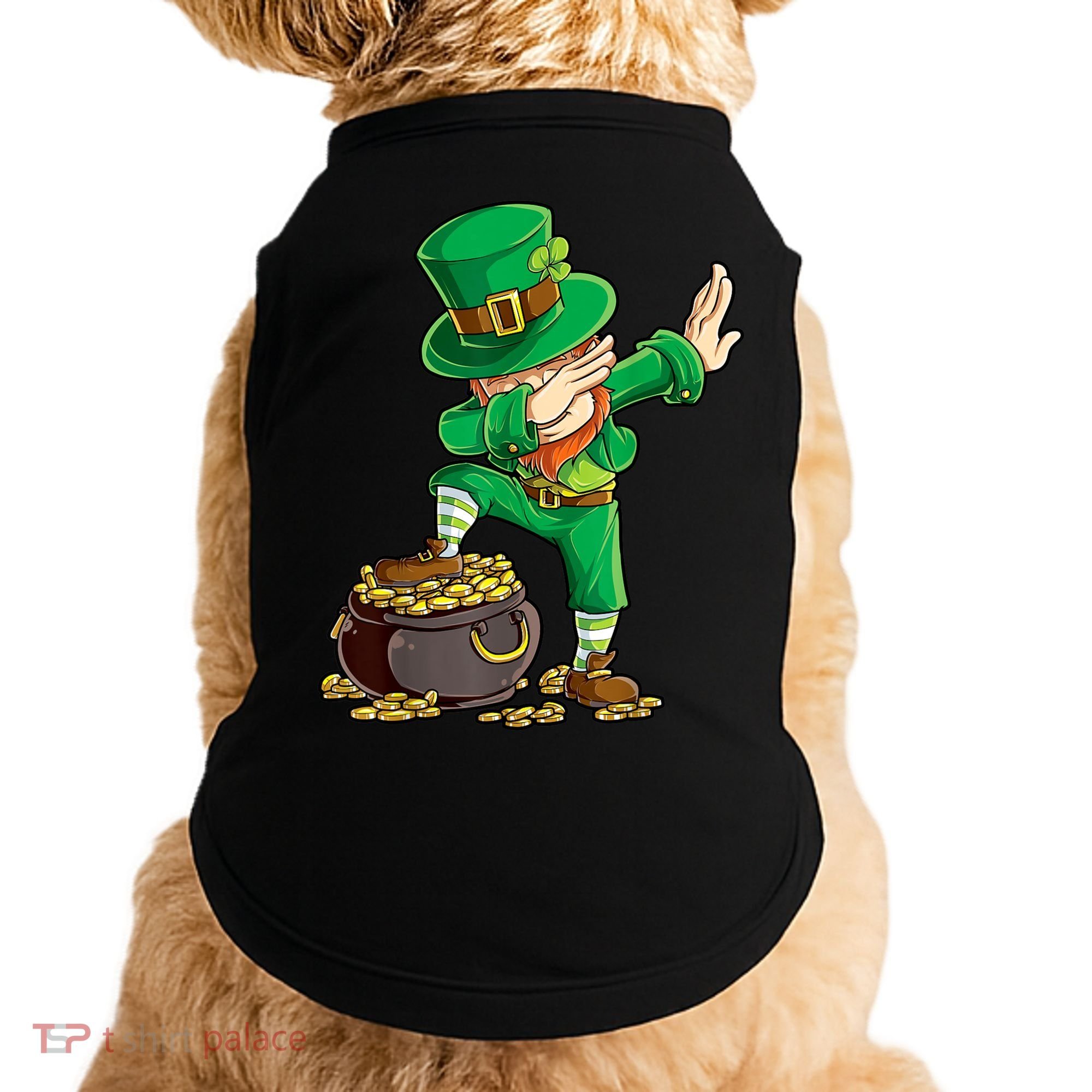St Patricks Day, Dabbing Leprechaun, Funny St Patricks Day Doggie Tank