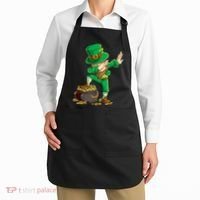 St Patricks Day, Dabbing Leprechaun, Funny St Patricks Day Apron thumb 2