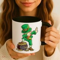 St Patricks Day, Dabbing Leprechaun, Funny St Patricks Day Coffee Mug thumb 3