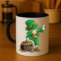 St Patricks Day, Dabbing Leprechaun, Funny St Patricks Day Coffee Mug thumb 4