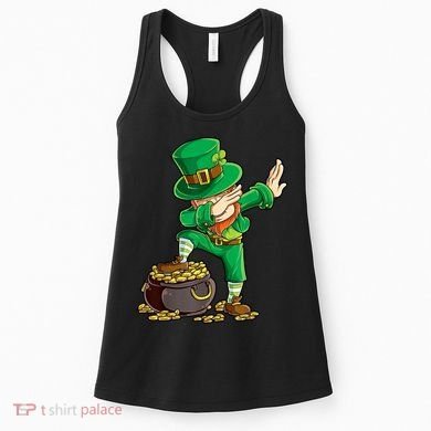 St Patricks Day, Dabbing Leprechaun, Funny St Patricks Day Women's Tank Top