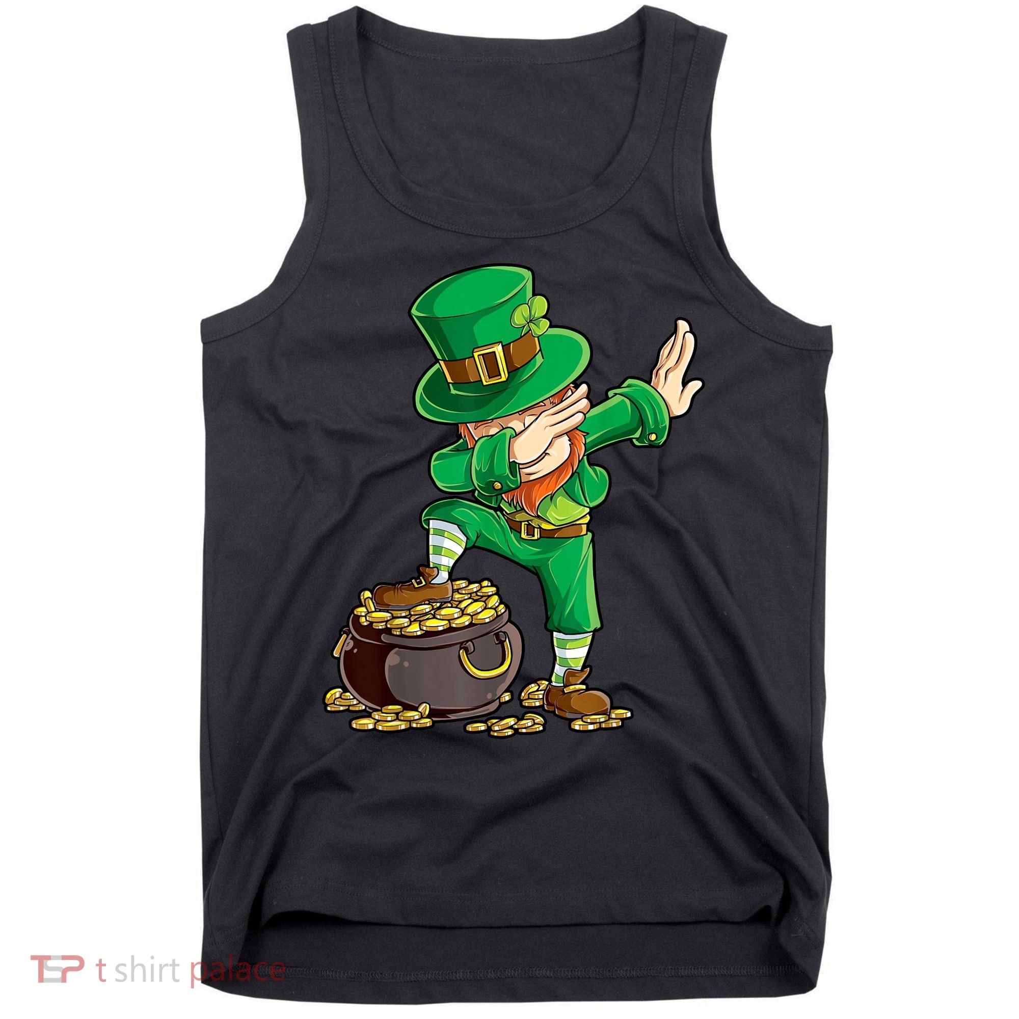 St Patricks Day, Dabbing Leprechaun, Funny St Patricks Day Tank Top