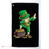 St Patricks Day, Dabbing Leprechaun, Funny St Patricks Day Golf Towel thumb 0