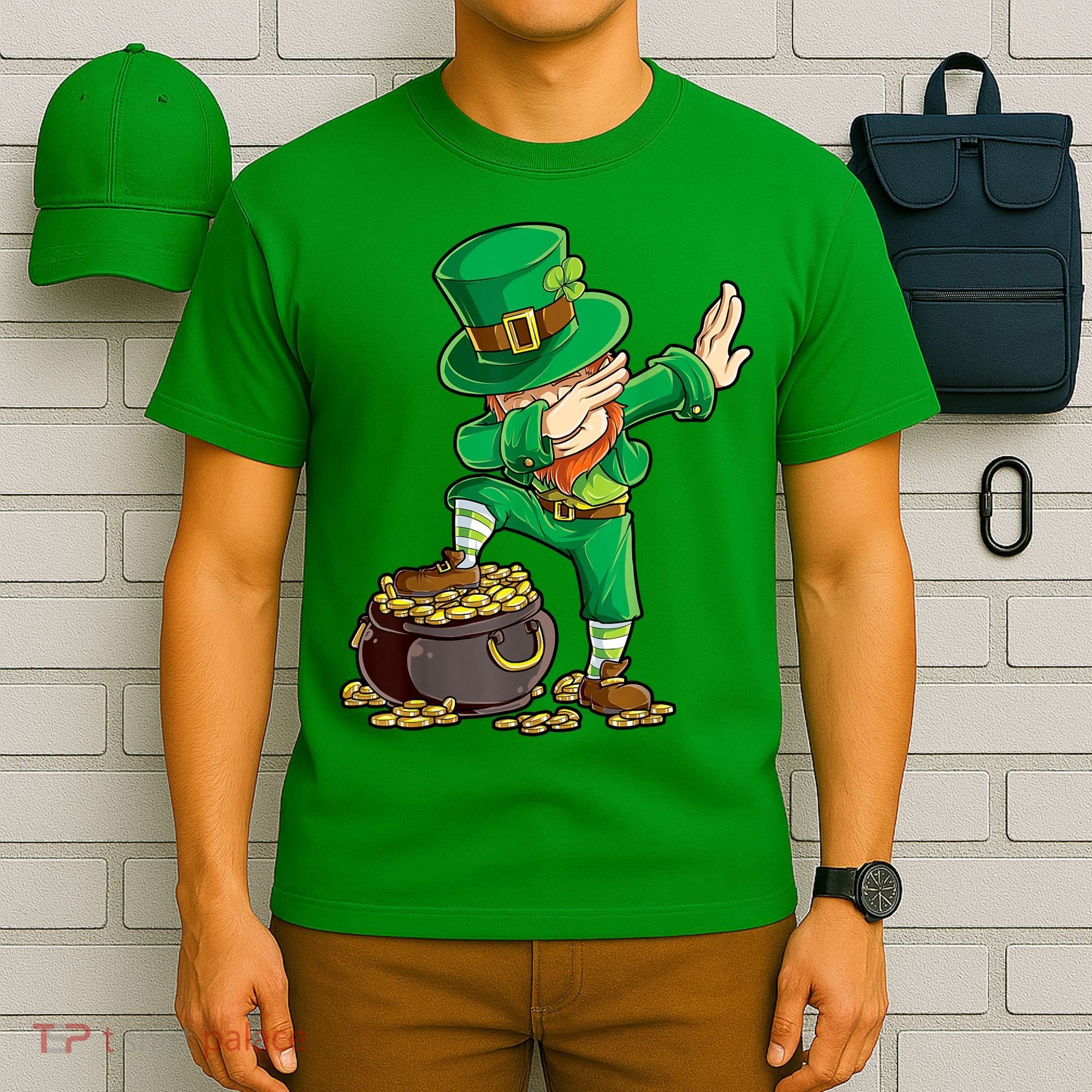 St Patricks Day, Dabbing Leprechaun, Funny St Patricks Day T-Shirt