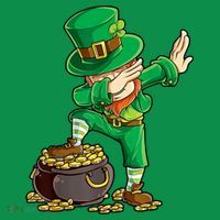 St Patricks Day, Dabbing Leprechaun, Funny St Patricks Day Button thumb 1