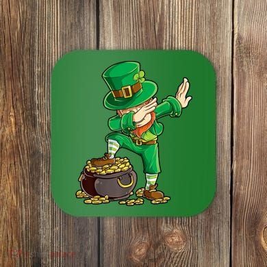 St Patricks Day, Dabbing Leprechaun, Funny St Patricks Day Coaster