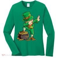 St Patricks Day, Dabbing Leprechaun, Funny St Patricks Day Women's Long Sleeve Shirt thumb 0