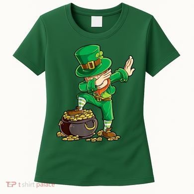 St Patricks Day, Dabbing Leprechaun, Funny St Patricks Day Women's T-Shirt