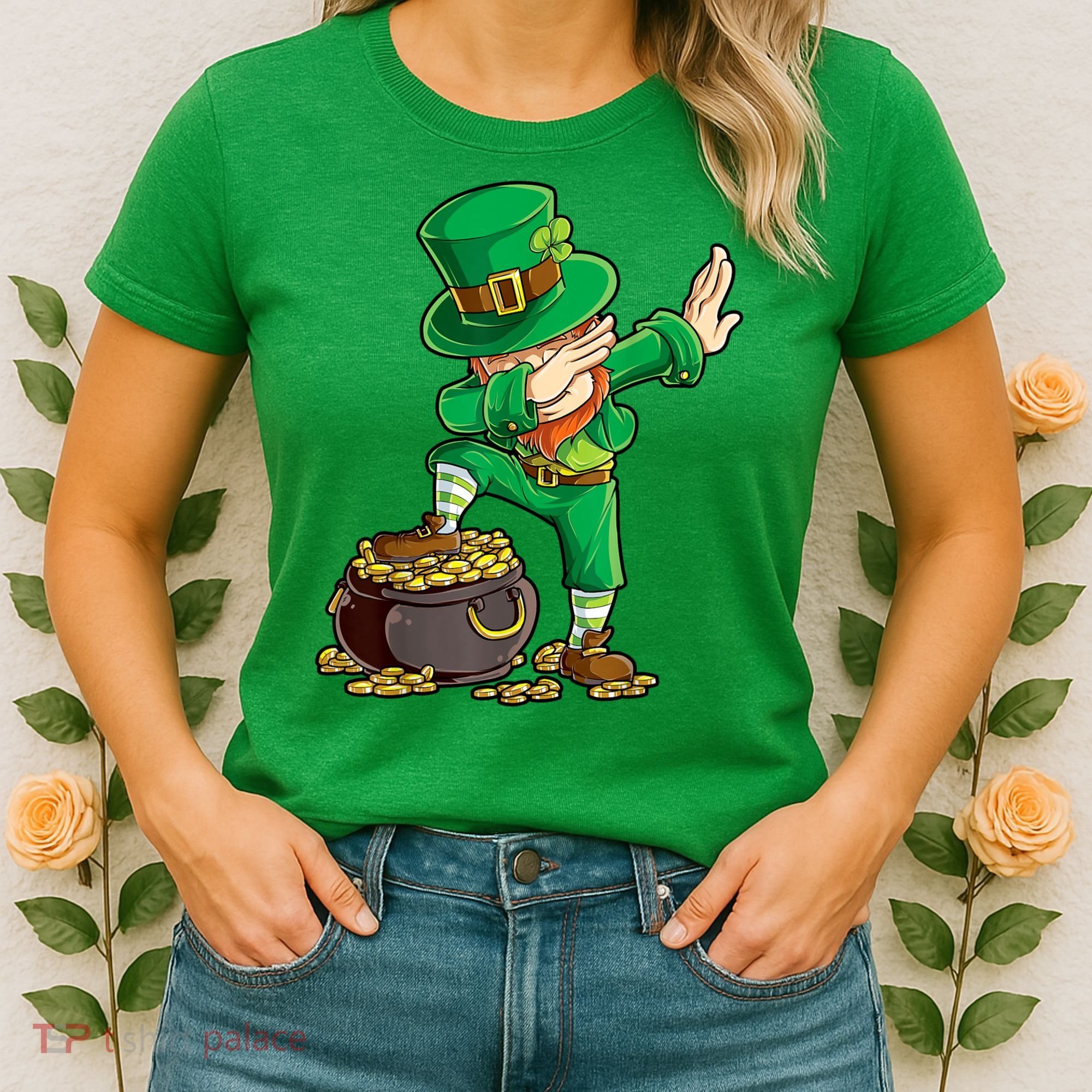 St Patricks Day, Dabbing Leprechaun, Funny St Patricks Day Women's T-Shirt