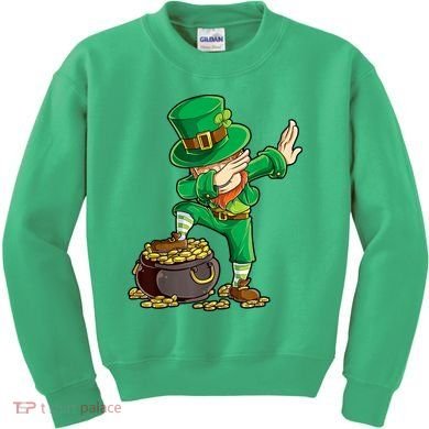 St Patricks Day, Dabbing Leprechaun, Funny St Patricks Day Kids Sweatshirt