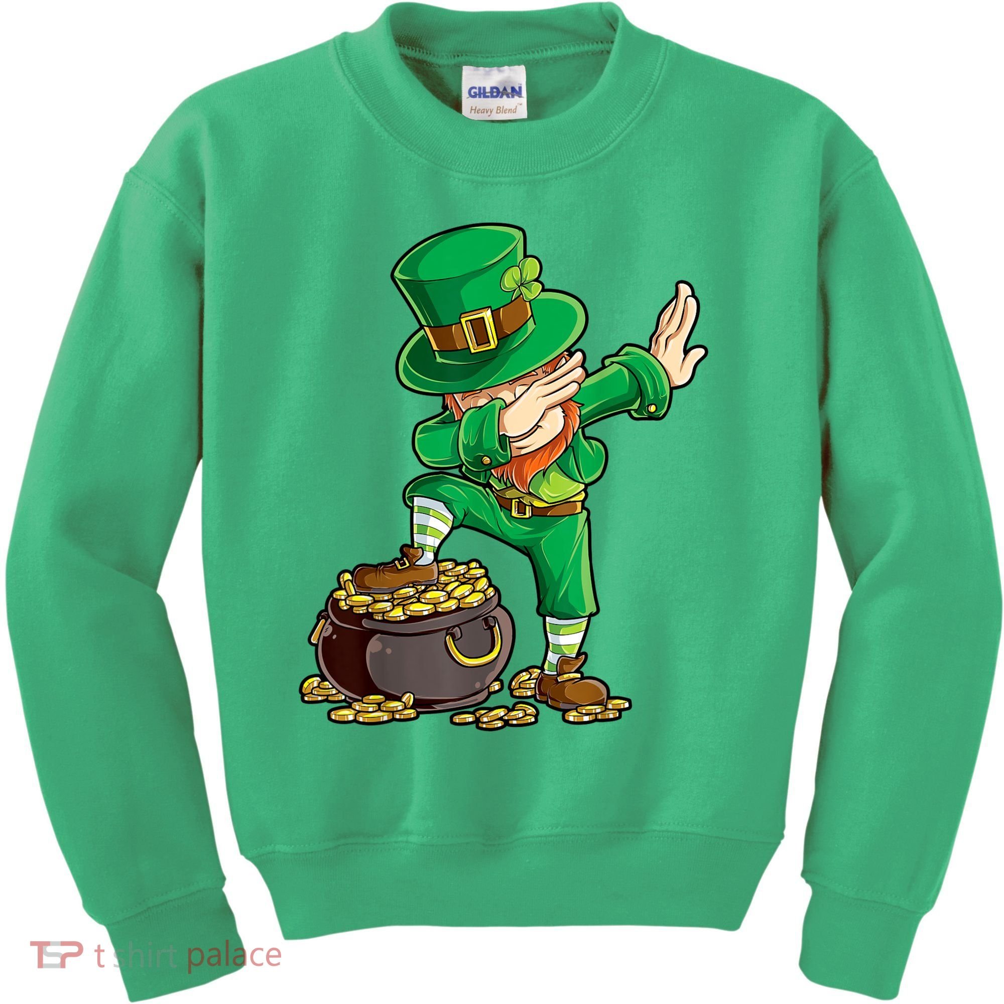 St Patricks Day, Dabbing Leprechaun, Funny St Patricks Day Kids Sweatshirt