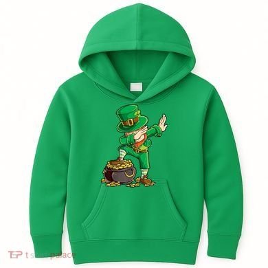 St Patricks Day, Dabbing Leprechaun, Funny St Patricks Day Kids Hoodie