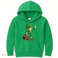 St Patricks Day, Dabbing Leprechaun, Funny St Patricks Day Kids Hoodie thumb 0