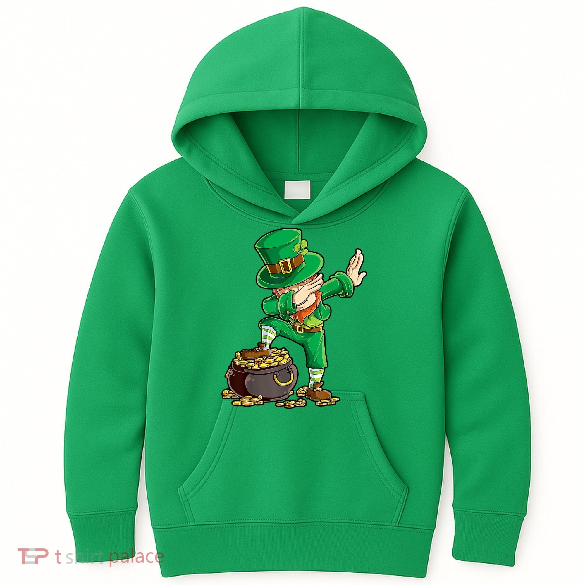 St Patricks Day, Dabbing Leprechaun, Funny St Patricks Day Kids Hoodie