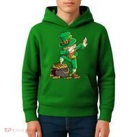 St Patricks Day, Dabbing Leprechaun, Funny St Patricks Day Kids Hoodie thumb 4