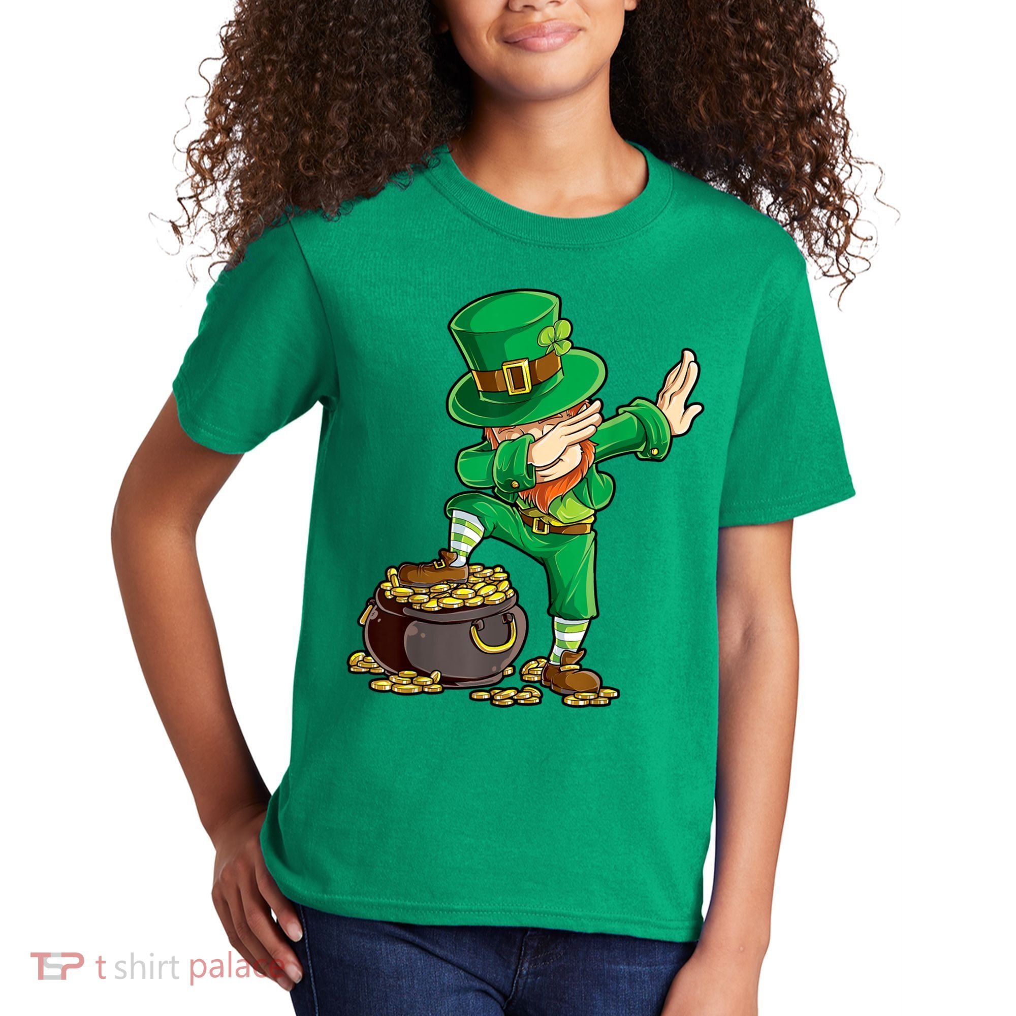 St Patricks Day, Dabbing Leprechaun, Funny St Patricks Day Kids T-Shirt